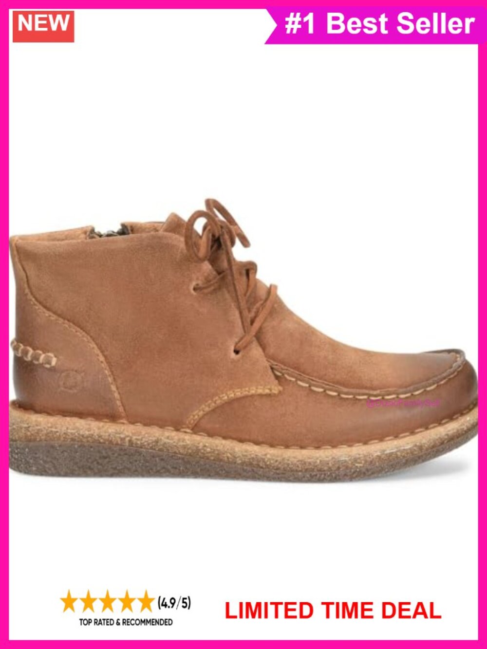 Distressed Suede Ankle Booties 2-Way Opanka Comfort Casual Boots